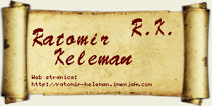 Ratomir Keleman vizit kartica
